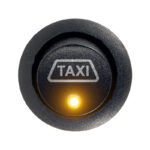 AMPIRE Taxischild-Schalter, 1xEin / Aus, orange/gelbe LED 12 Volt DC Neu – Bild 3