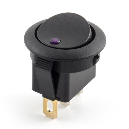 Schalter, 1xE/A, violette 12 Volt LED Stück