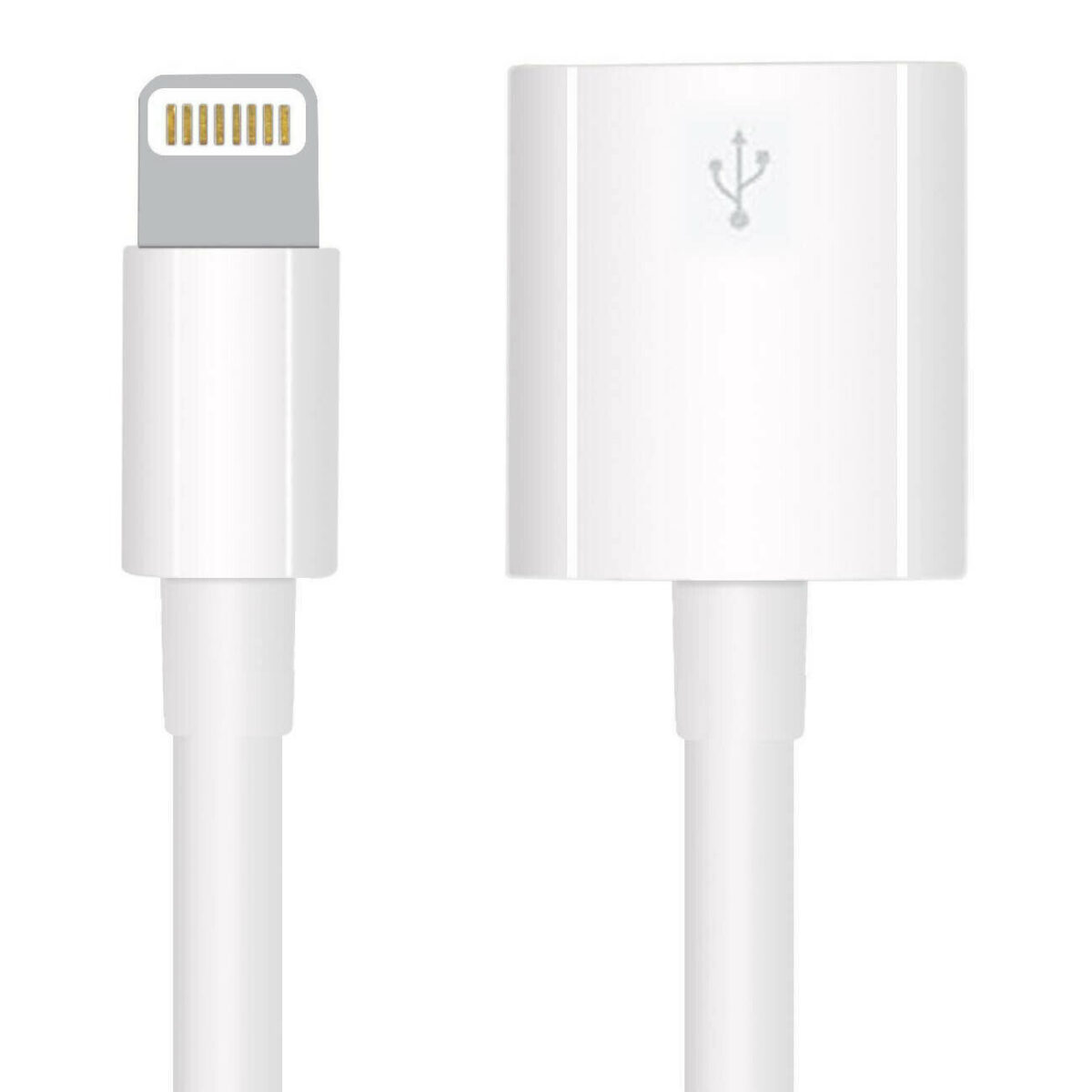 1M Lightning Stecker auf Buchse Verlängerung Weiß – Bild 3