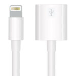 1M Lightning Stecker auf Buchse Verlängerung Weiß – Bild 3