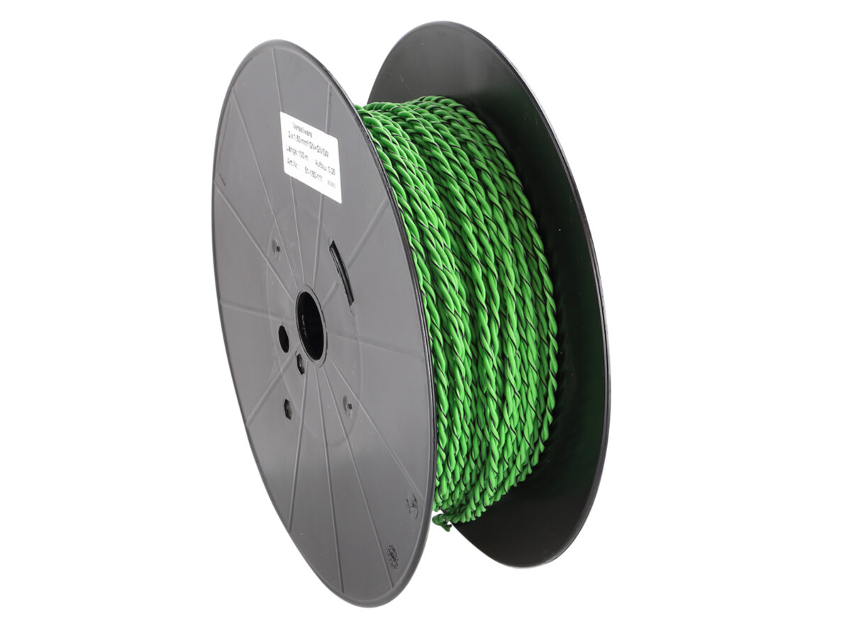 Verdrillte Kabel 2x1.50mm Grün/Grün-Schwarz – Bild 1