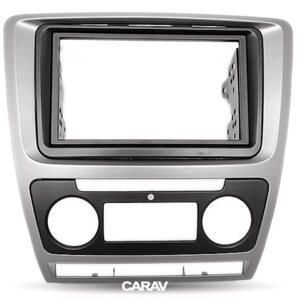 2-DIN Radioblende für SKODA Octavia 2008-2013 automatische Klimaanlage grau