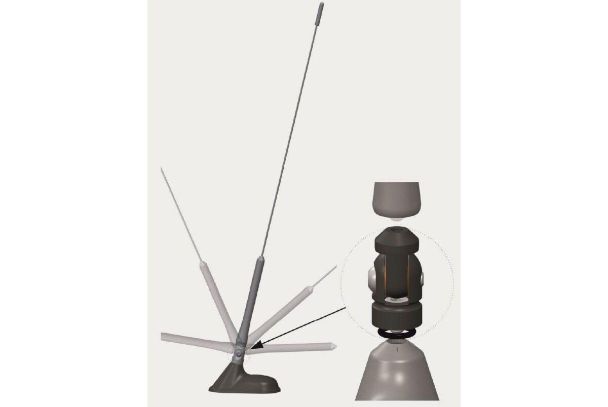 ATTB 4615.01 Antennenstab Gelenk -90 90 Stabneigung M5 Gewinde – Bild 3
