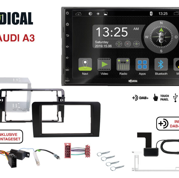 Radical R-D211 2-Din DAB Moniceiver für Audi A3
