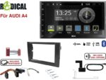Radical R-D211 2-DIN DAB mit Montageset für Audi A4