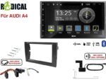 Radical R-D211 2-DIN DAB mit Montageset für Audi A4
