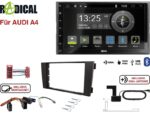 Radical R-D211 2-DIN DAB mit Montageset für Audi A4 Vollaktiv