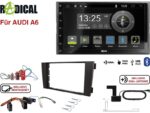 Radical R-D211 2-DIN DAB mit Montageset für Audi A6 Teilaktiv