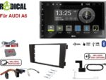 Radical R-D211 2-DIN DAB mit Montageset für Audi A6 Vollaktiv