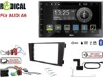 Radical R-D211 2-DIN DAB mit Montageset für Audi A6 Teilaktiv