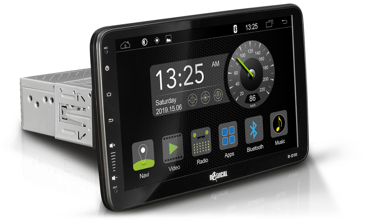 Radical R-D111 1-DIN Android Infotainer mit 10.1 Bildschirm – Bild 1