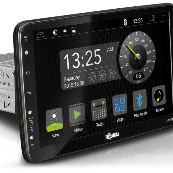 Radical R-D111 1-DIN Android Infotainer mit 10.1 Bildschirm