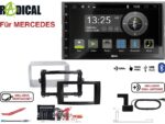 Radical R-D211 2-DIN DAB mit Montageset für Mercedes schwarz matt lackiert