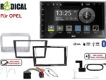 Radical R-D211 2-DIN DAB Montageset für Opel schwarz nicht lackiert