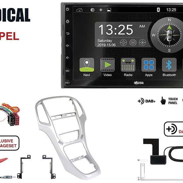 Radical R-D211 2-DIN DAB mit Montageset für R-D211 und Opel