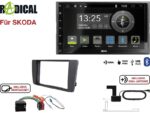 Radical R-D211 2-DIN DAB mit Montageset für SKODA OctaviaII