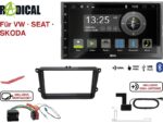 Radical R-D211 2-DIN DAB mit Montageset für VW SEAT SKODA