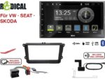 Radical R-D211 2-DIN DAB mit Montageset für R-D211 und VW SEAT SKODA