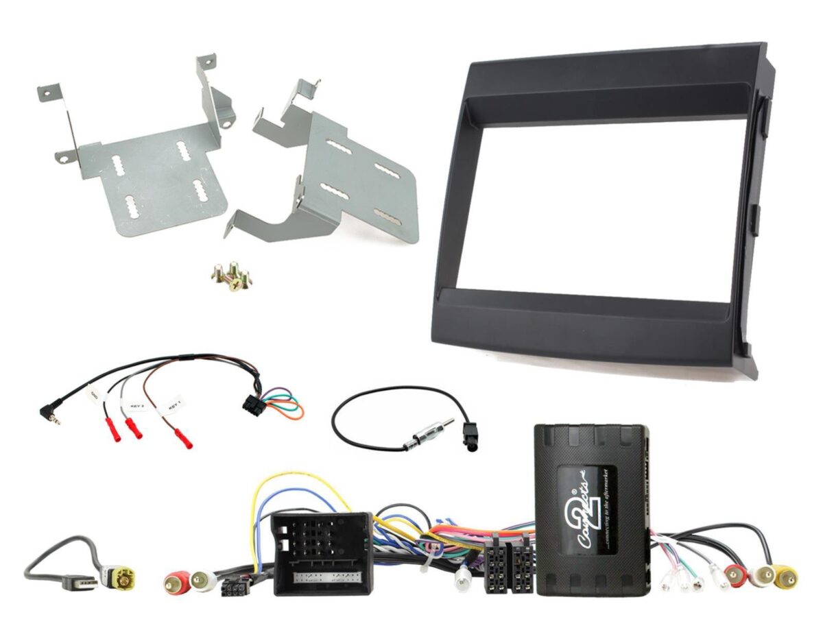 2-DIN Kit Porsche Cayenne 2011-2016 Infodapter/Amp schwarz – Bild 2