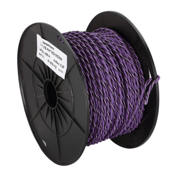 Verdrillte Kabel 2X0.75mm violett/violett Schwarz
