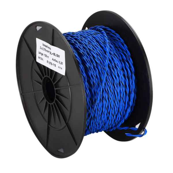 Verdrillte Kabel 2x0.75mm blau / blau-schwarz