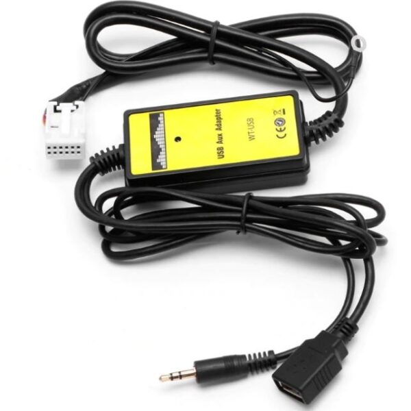 USB und AUX Adapter für VW, Skoda, Seat mit Quadlock 12-Pin Anschluss