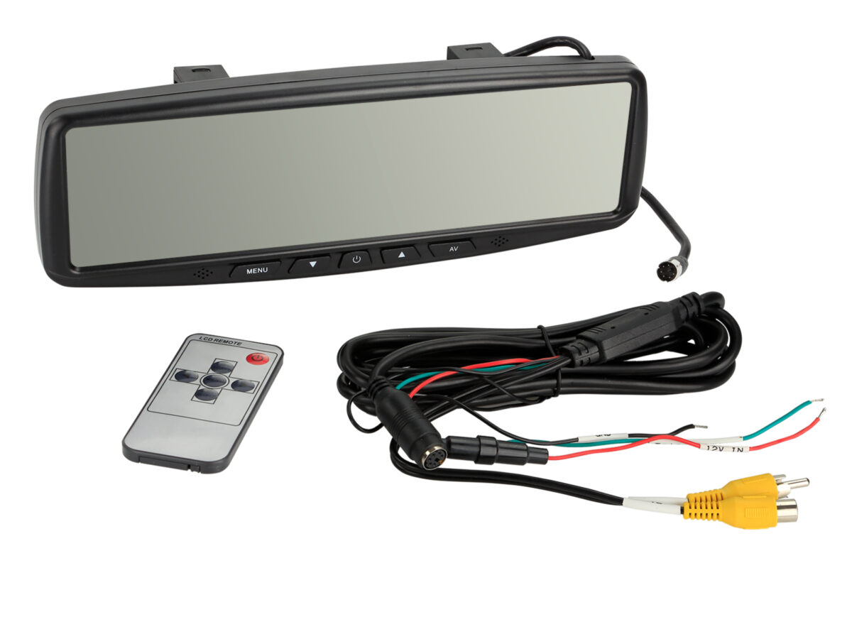 Spiegelmonitor universal 4.3 2x Video Eingang Fernbedienung – Bild 1