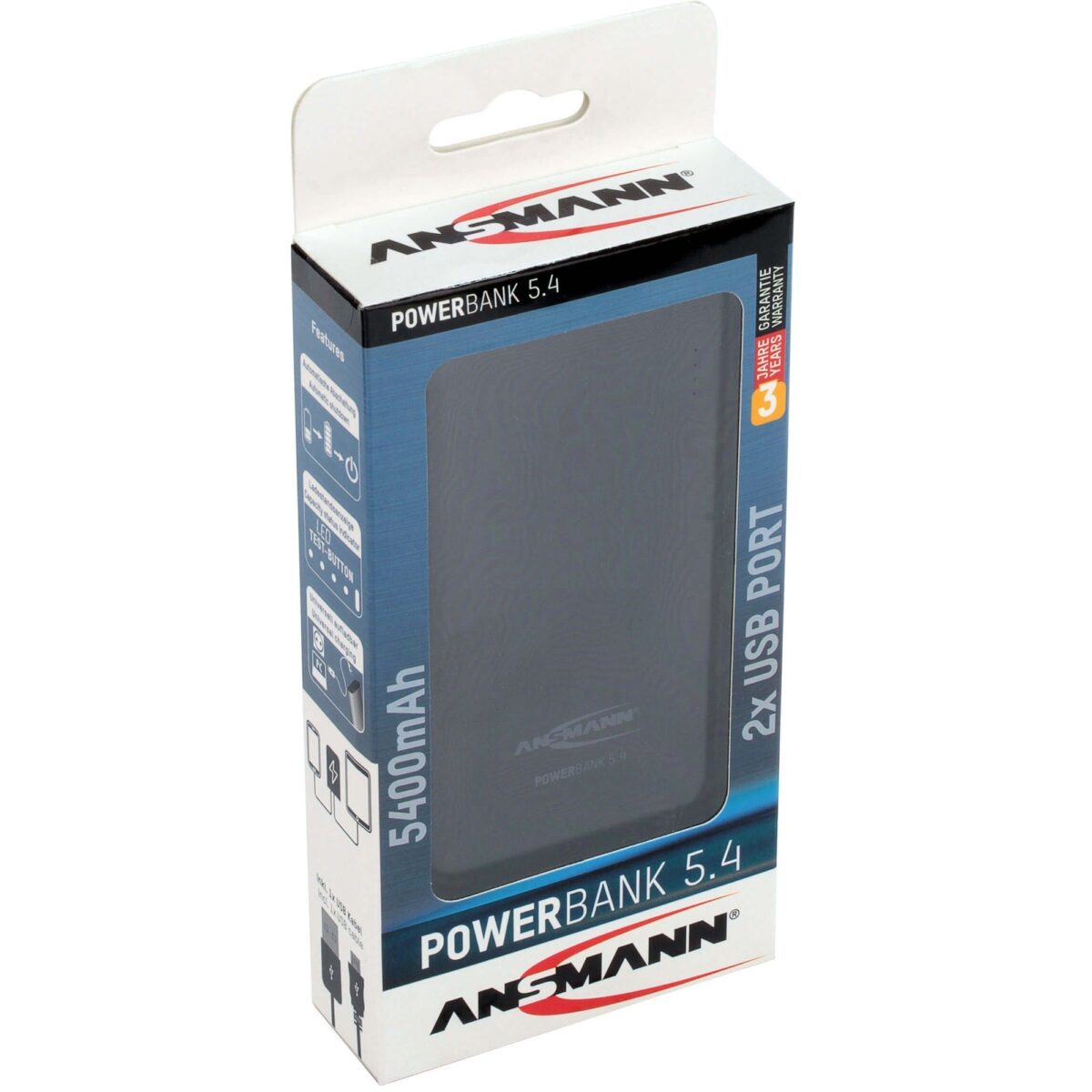 Powerbank 54 schwarz 5.400 mAh – Bild 4