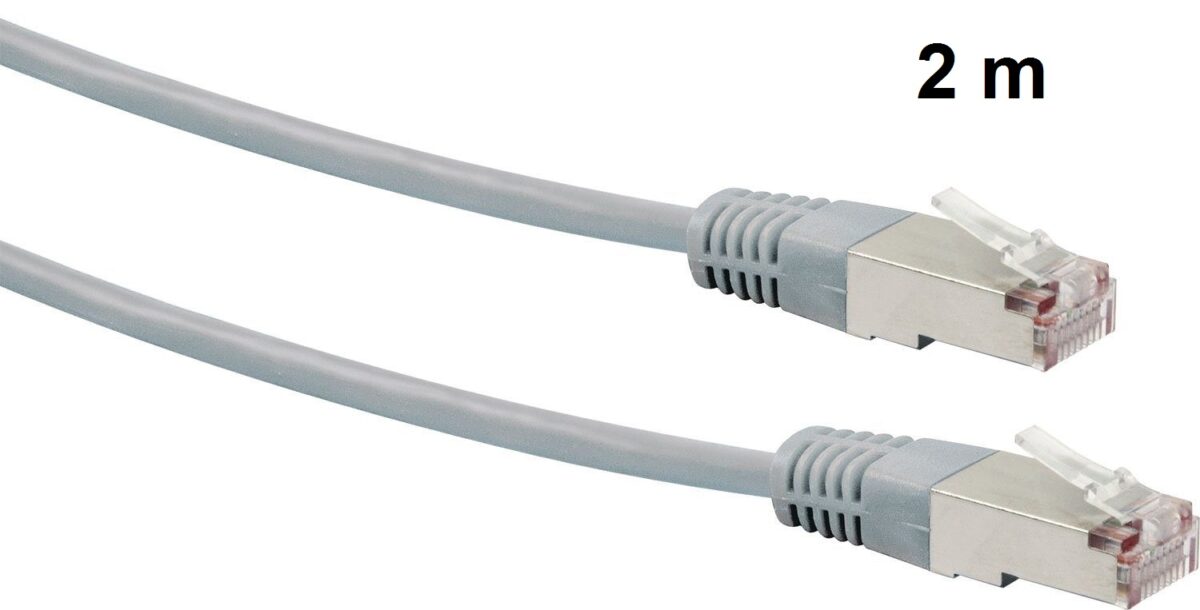 Netzwerk-Kabel CAT-5 Patchkabel 2m Twisted Pair – Bild 1