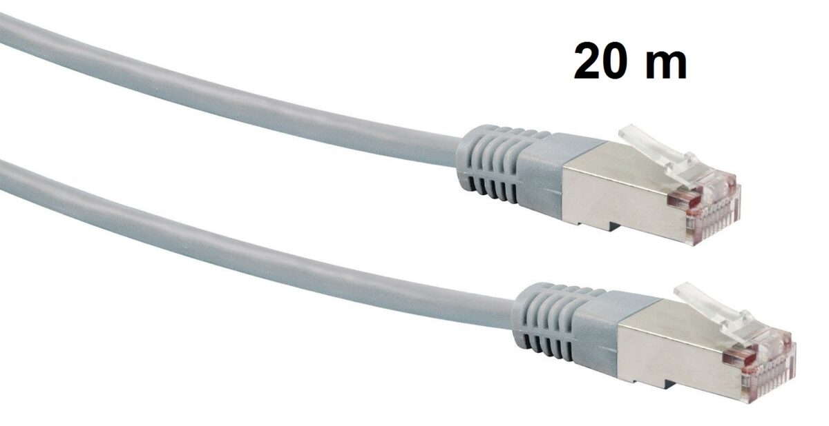 Netzwerk-Kabel CAT-5 Patchkabel 20 m Twisted Pair – Bild 1