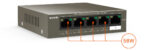 Tenda TEF1105P-4-63W 5-Port 100 MBit/s Desktop Switch mit 4-Port PoE – Bild 3