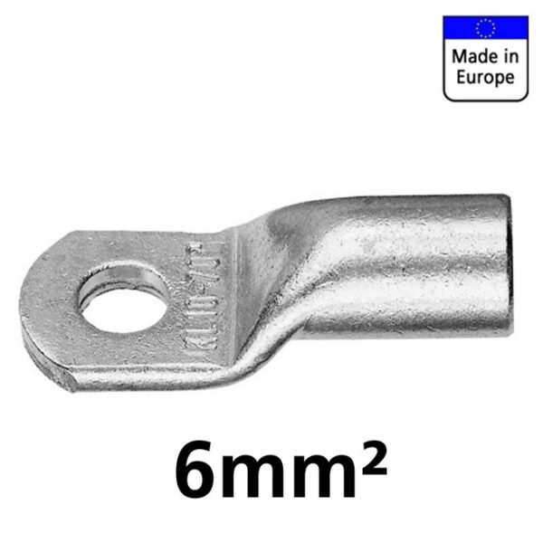 Rohrkabelschuh, 6mm, M6, 12mm breit 2 Stück
