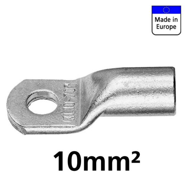 Rohrkabelschuh, 10mm, M6, 12mm breit 2 Stück