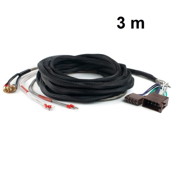Universal-Kabel für Verstärker 2-Kanal ISO 3m 2,5mm