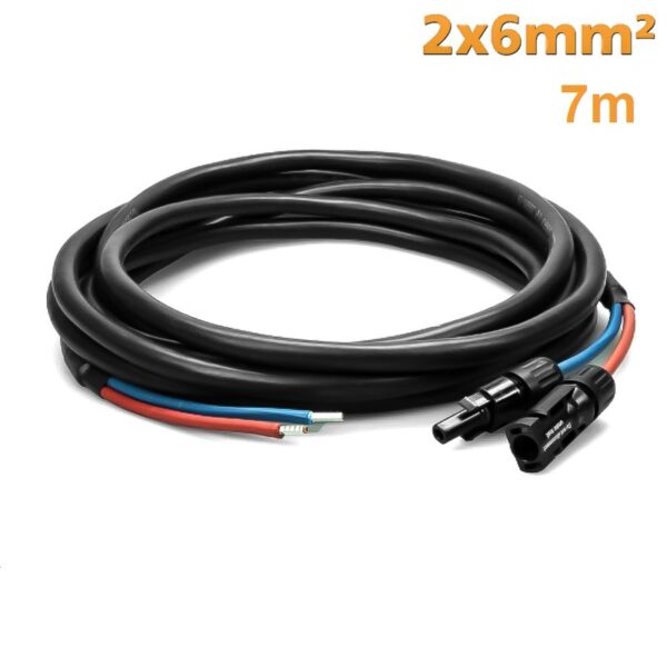 DAC6.7 2x6mm Solarkabel - Modul zu Laderegler mit MC4 Steckern 7Meter