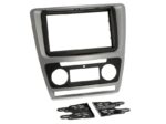 Radioblende SKODA Octavia 1Z ab 2009-13 2DIN silver metallic Klimaautomatik
