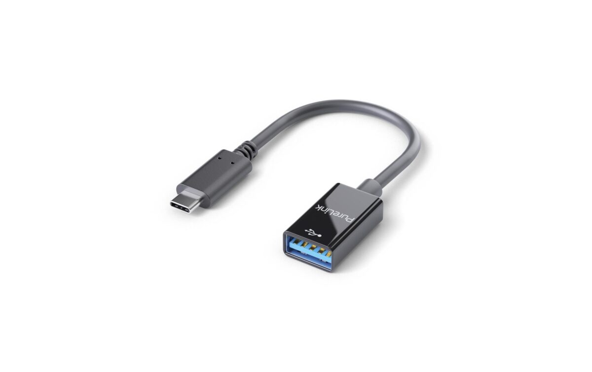 USB 3.1 Adapter IS231 USB-C Stecker - USB-A Buchse, OTG 0,10m, schwarz – Bild 1