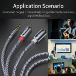 Audio Kabel 3,5mm Klinke auf 2x Cinch -RCA zu Jack 1 meter – Bild 3