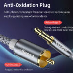 Audio Kabel 3,5mm Klinke auf 2x Cinch -RCA zu Jack 1 meter – Bild 4