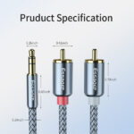 Audio Kabel 3,5mm Klinke auf 2x Cinch -RCA zu Jack 1 meter – Bild 5