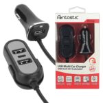Auto-Ladekabel 12/24V 45W - 3 x USB-A und 1 x USB Typ C - 1.5m Länge - sw – Bild 2