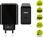 230V Netzteil mit USB-A - USB-C Buchsen, 30 Watt, schwarz – Bild 3