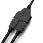 1080i HDMI Splitter 1 Male auf 2 Female Buchse Verteiler Adapter Kabel Schwarz – Bild 3