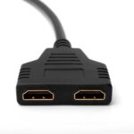 1080i HDMI Splitter 1 Male auf 2 Female Buchse Verteiler Adapter Kabel Schwarz – Bild 4