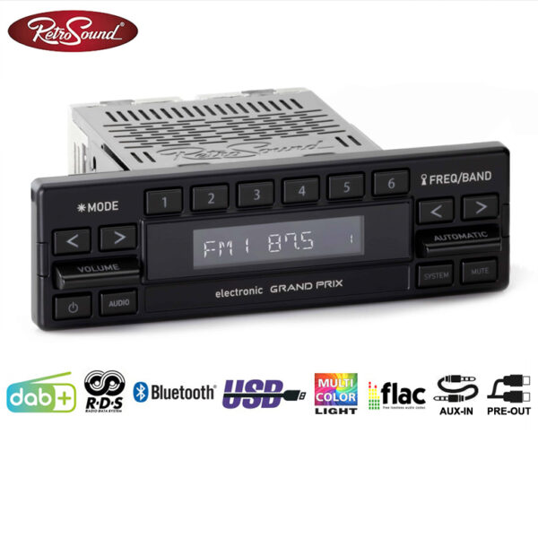 RETROSOUND RSD-GRANDPRIX-2DAB DAB Komplett-Set Grand Prix mit Zubehör