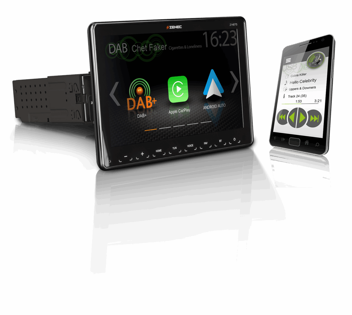 ZENEC Z-N875 1-DIN Moniceiver Android Auto Apple CarPlay DAB – Bild 6