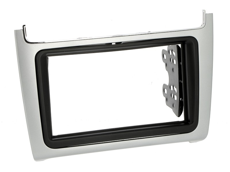 Radioblende VW Polo 6C ab 2014 2DIN silver Rahmen innerer Frame