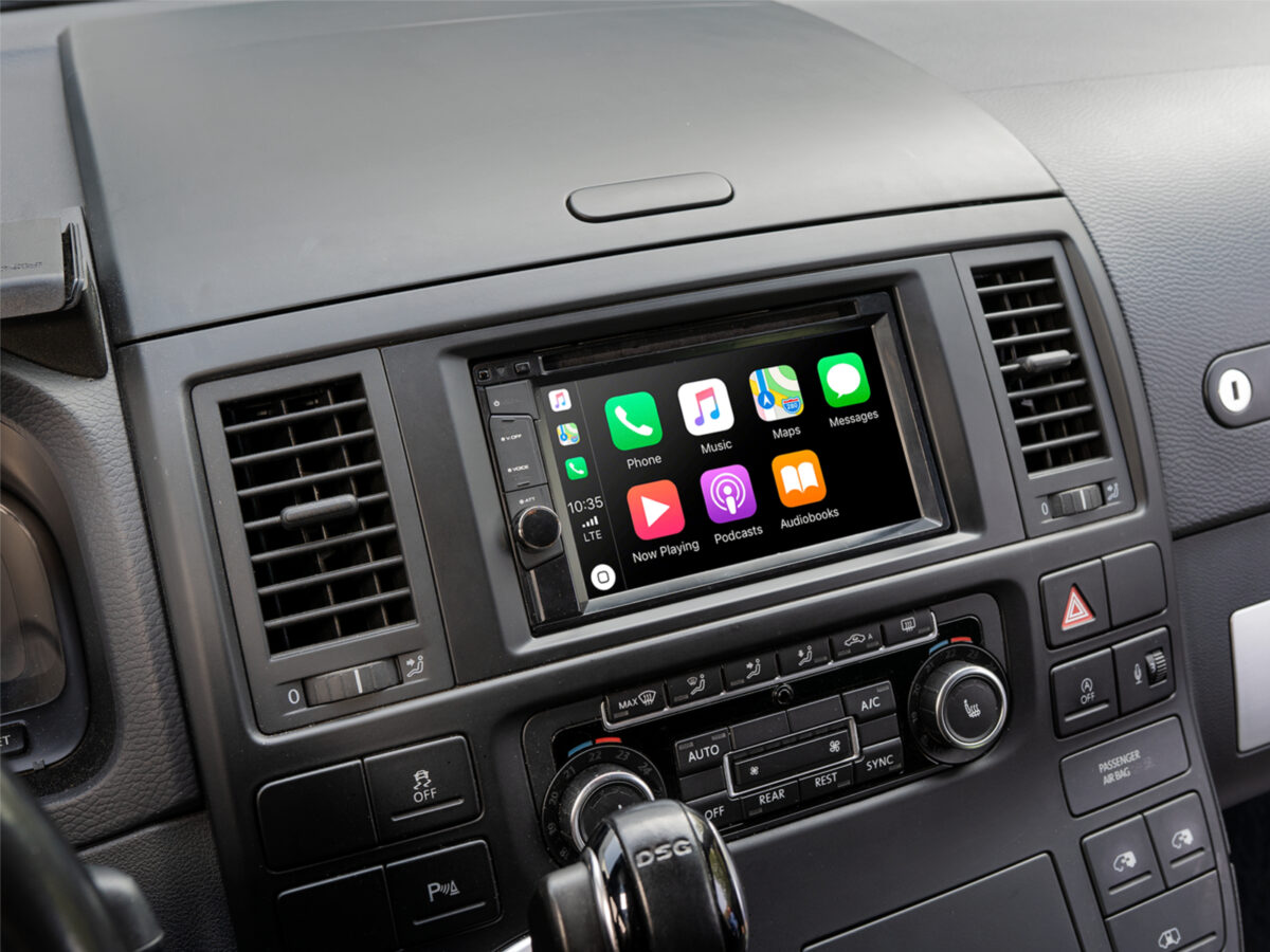 2-DIN Radioblende VW T5 2003-2015/Touareg 2003-2010 schwarz – Bild 6
