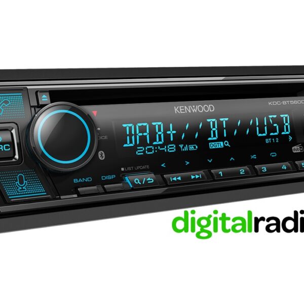 Kenwood KDC-BT560DAB Digital Media Receiver with Bluetooth - Digital Radio DAB
