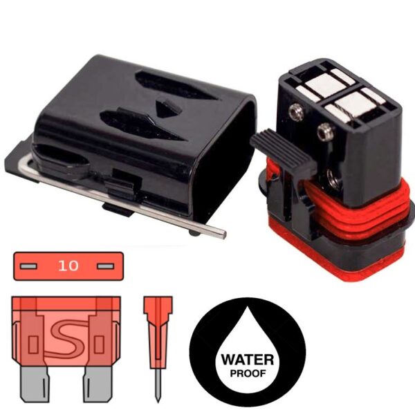 AMPIRE Sicherungshalter 6/10mm für ATO-Sicherungen, wasserdicht